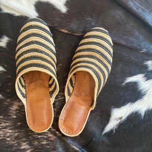 Very cute Leather and jute slides made in Morocco